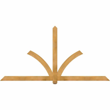 Ekena Millwork Redmond Rough Sawn Timber Gable Bracket, Western Red Cedar, 96"W x 48"H x 2"D x 4"F, 12/12 Pitch GBW096X48X0204RED00RWR